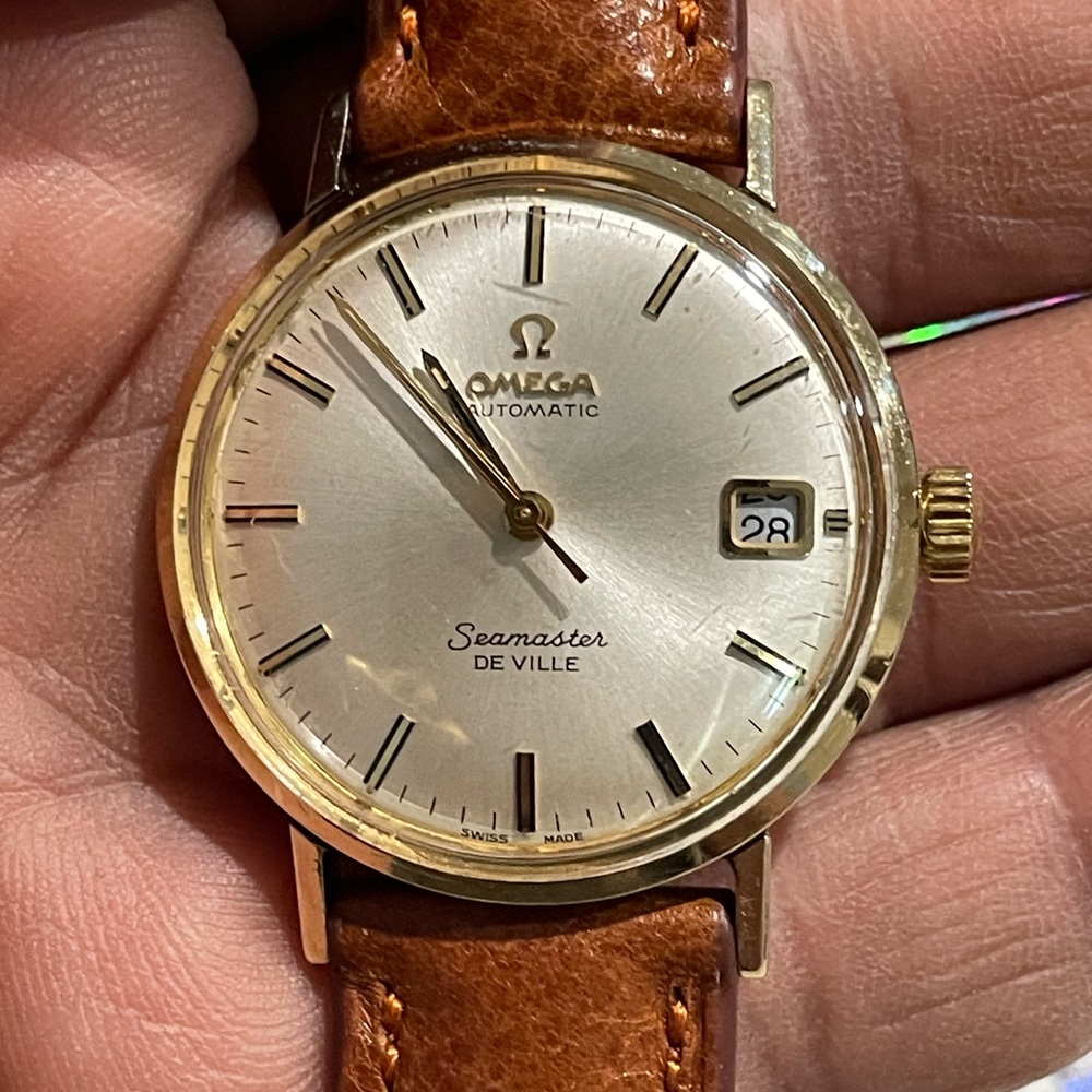 Vintage Omega Seamaster De Ville automatic Gold cap men’s watch